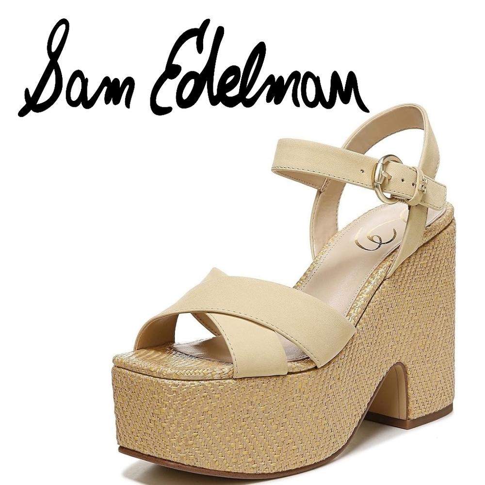 Sam Edelman Trianna 2 Wedge Platform Heel Desert Sun Size 5.5 - Picture 2 of 2